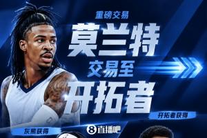 Shams：灰熊将莫兰特交易至开拓者，换取格兰特和穆雷