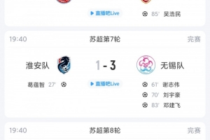 无锡6轮不败领先盐城1分，镇江6连败继续垫底