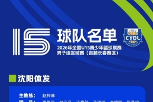 全国U15青少年篮球联赛男子组区域赛即将开启 参赛名单正式公布