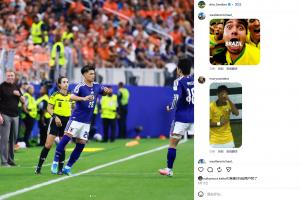 巴西粉丝涌入盐贝健人的Instagram：别忘了，我们2002年曾在哪夺冠？