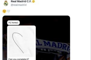暗号揭晓?皇马官方推特发布神秘互动:两人对话中描绘心形图案,恩佐此前曾发送白色爱心