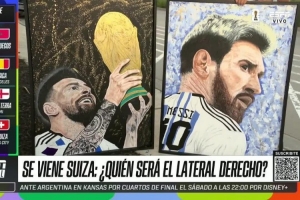 ESPN报道：墨西哥球迷绘制梅西主题画作，期望赠予梅西一幅