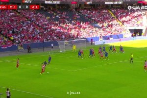 曼联0-1落后马竞！科克助攻，奥尔蒂斯头球破门