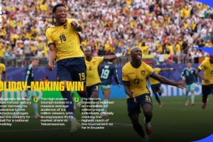 国际足联官方:厄瓜多尔本土收视创本届赛事新高,德国战2-1